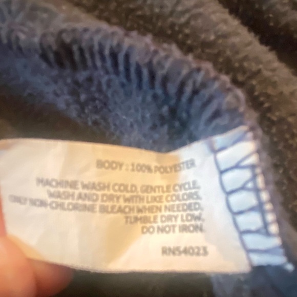 VGUC Old Navy fleece zip up hoodie, charcoal, size L - Picture 3 of 5